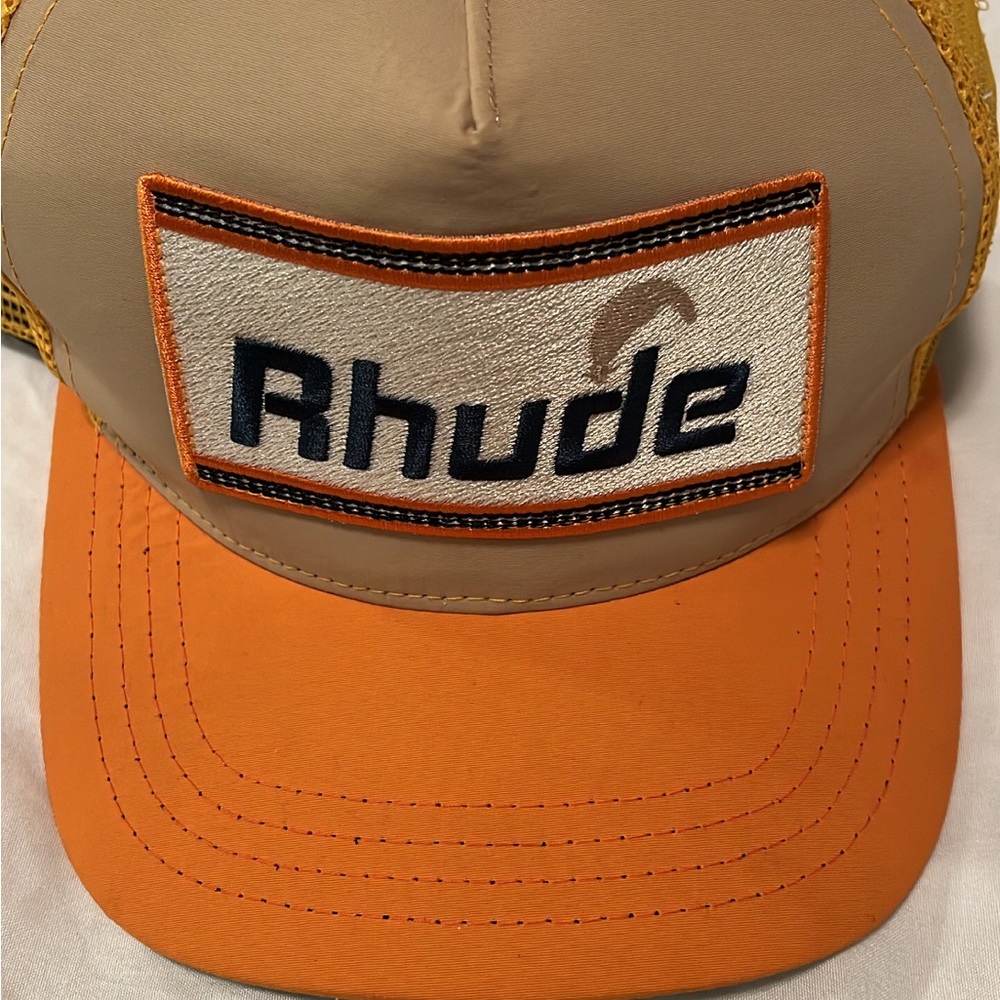 Orange & Tan Patch Snap Back Cap